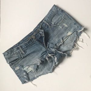 Abercrombie Cutoff Distressed Jean Shorts